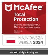 Antywirus McAfee Total Protection 1PC / 1rok