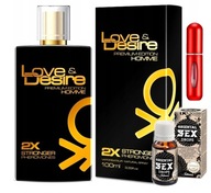 MĘSKIE PERFUMY Z FEROMONAMI LOVE DESIRE 100ml GOLD