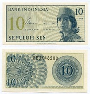 -- INDONEZJA 10 SEN 1964 BEU P92 UNC