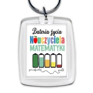 brelok Baterie nauczycielki matematyki dla nauczyciela dzień