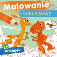 DINOZAURY Malowanie-doklejanie + NAKLEJKI / Skrzat