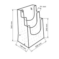 Stojak kaskadowy na ulotki - 3 kieszenie A4