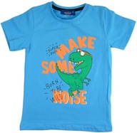 T-SHIRT KOSZULKA DLA CHŁOPAKA BLUZKA DINOZAUR T-REX KRÓTKI RĘKAW 110 H33