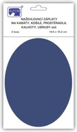 Łata Łaty bawełniana OWAL 2szt 14,5X10cm Niebiesk