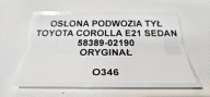 Blende Abdeckung Unterfahrschutz heck TOYOTA COROLLA E21 Sedan ORYG
