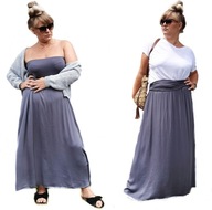 Vzdušná dlhá sukňa plus size 2XL 3XL 4XL 5XL