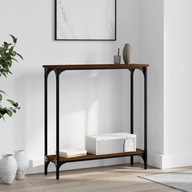 Konzolový stolík hnedý dub 75x22,5x75 cm