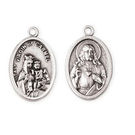 Medalik Metalowy Szkaplerz Matka Boża/Serce Jezusa