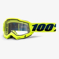 ACCURI 2, 100% Enduro Moto okuliare žlté, číre Dual plexi