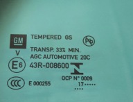 window right rear part 2017 OPEL INSIGNIA B KOMBI