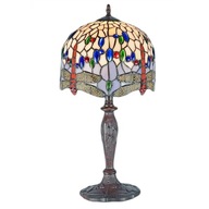 Vitrážová lampa v štýle Tiffany Vážka Krémová