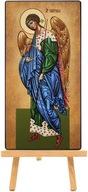 MAJK Ręcznie wykonana ikona religijna ARCHANIOŁ GABRIEL 15 x 29 cm Średnia