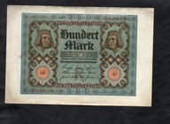 BANKNOT NIEMCY -- 100 marek -- 1920 rok , ser C