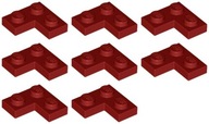 LEGO 2420 4164222 4585751 płytka 2x2 ciemny czerwony - 8 sztuk