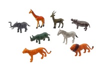 A3724 -6 Zwierzęta dzikie figurki, zestaw zwierząt
