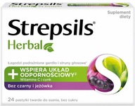 Strepsils Herbal czarny bez i jeżówka na gardło 24 pastylki do ssania