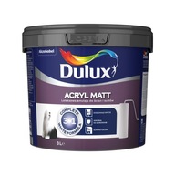 Dulux Acryl Matt biała farba do ścian i sufitów 3L