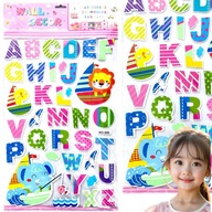 3D FALMATRICA GYEREKEKNEK ÁBÉCÉ ÁLLATOK SZOBA DEKORÁCIÓ FALRA