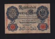 BANKOVKA NEMECKO – 20 značiek – 1907 rok, séria B