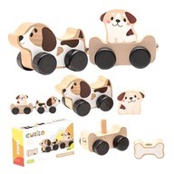 FÁBÓL KÉSZÜLT JÁTÉK OKOS KISKUTYÁK