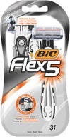 BIC FLEX 5 MASZYNKA DO GOLENIA DLA MĘŻCZYZN 5 OSTRZY x3