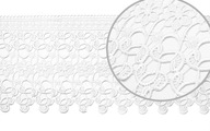 Taśma gipiura koronka ozdobna biała wys. 27 cm F