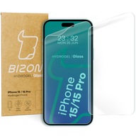 Folia hydrożelowa na ekran Bizon do iPhone 15 / 15 Pro, hydrogel, 2 sztuki