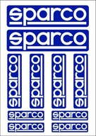 Zestaw naklejek logo Sparco 10szt