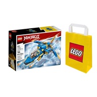 LEGO NINJAGO č. 71784 - Nadzvukové lietadlo Jay EVO + Taška LEGO