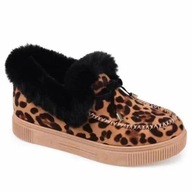 41-Leopard Print2022 Nové ženy zimné členkové topánky semišové kožené topánky