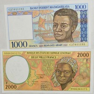 2.db.Zest.Madagaskar,..., Banknoty szt.2