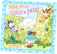 Julia piecze ciasto w paski