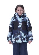 Dziecięca dziewczęca zimowa narta snowboardowa Ciepła polarowa wodoodporna kurtka B6015 Navy140