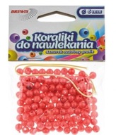 Korálky na navliekanie 6mm, červené