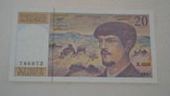 Francja - banknot - 20 Frank - 1990 rok