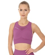 Stanik sportowy Crop Top Gym Brubeck XL wrzosowy