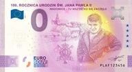 0 Euro - 100 Urodziny Jana Pawła II Wadowice 2020
