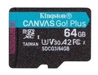 Kingston Karta microSD 64GB Canvas Go Plus 170MB/s