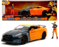 NARUTO KOVOVÉ AUTO 2009 NISSAN GTR 1:24 + FIGÚRKA UZUMAKI NARUTO