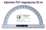 Uhlomer 180° biely PVC tabuľový magnetický