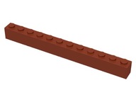 LEGO 6112 Klocek 1x12 Reddish Brown Brązowy 4222627 1szt NOWY