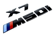 BMW G07 X7 M50i emblemat logo napis znaczek czarny