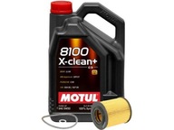 MOTUL 8100 X-CLEAN+ 5W30 5L+OLEJOVÝ FILTER OE649/5