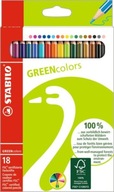 Drevené školské ceruzky pre deti Sada STABILO GREENcolors puzdro 18 ks