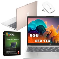 Różowy Laptop dla kobiet HP 15 AMD Ryzen 5 Radeon FullHD 8GB SSD 1TB Win11