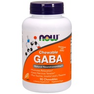 Suplement diety GABA Now Foods 90 tabl. do ssania