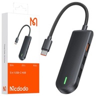 MCDODO PRZEJŚCIÓWKA ADAPTER HUB USB-C ROZDZIELACZ ROZGAŁĘŹNIK 3X USB SD/TF