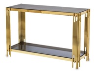 Sklenená konzola nástenný stolík glamour zlatý