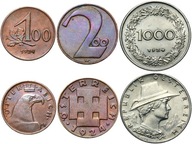 Austria - zestaw 100 200 i 1000 Koron 1923-1924