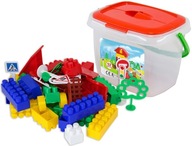 SZÍNES ÉPÍTŐKOCKÁK A LÁDÁBAN 1234